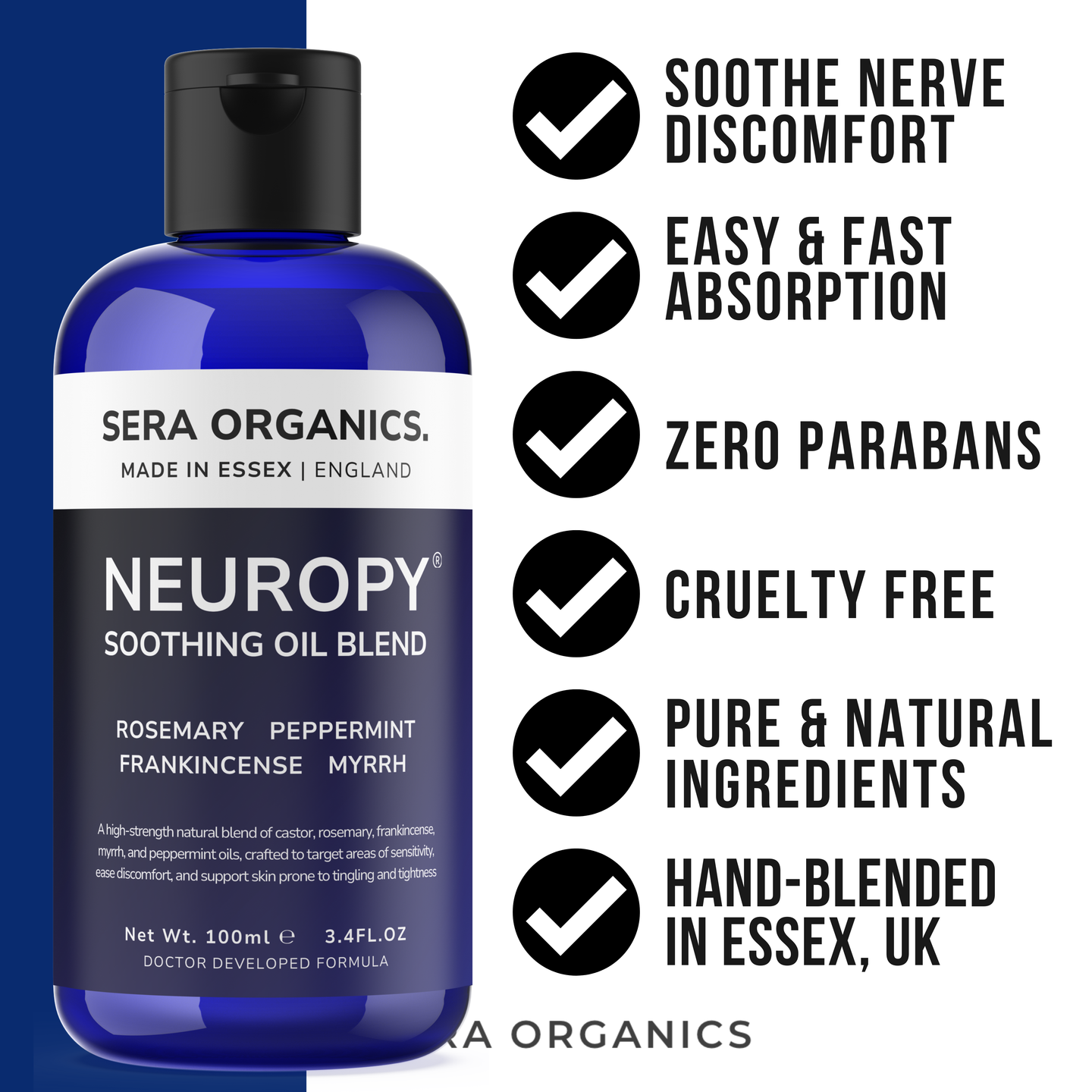 Neuropy Soothing Oil | Warming Natural Massage Oil for Hands & Feet