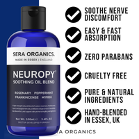 Neuropy Soothing Oil | Warming Natural Massage Oil for Hands & Feet