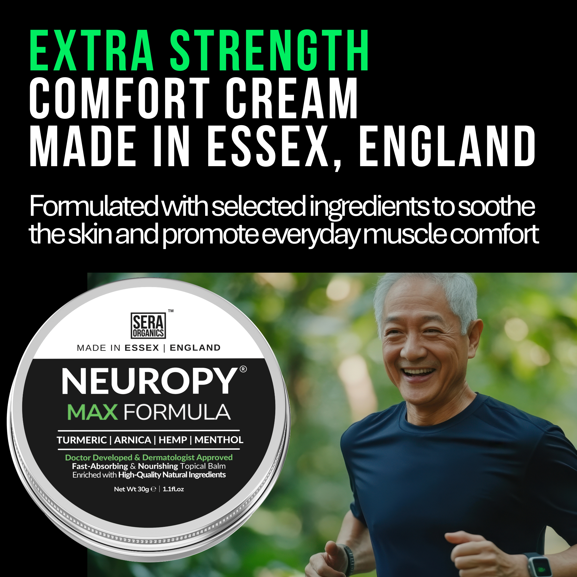 Neuropy Max Balm | Maximum Strength Natural Balm for Hands & Feet