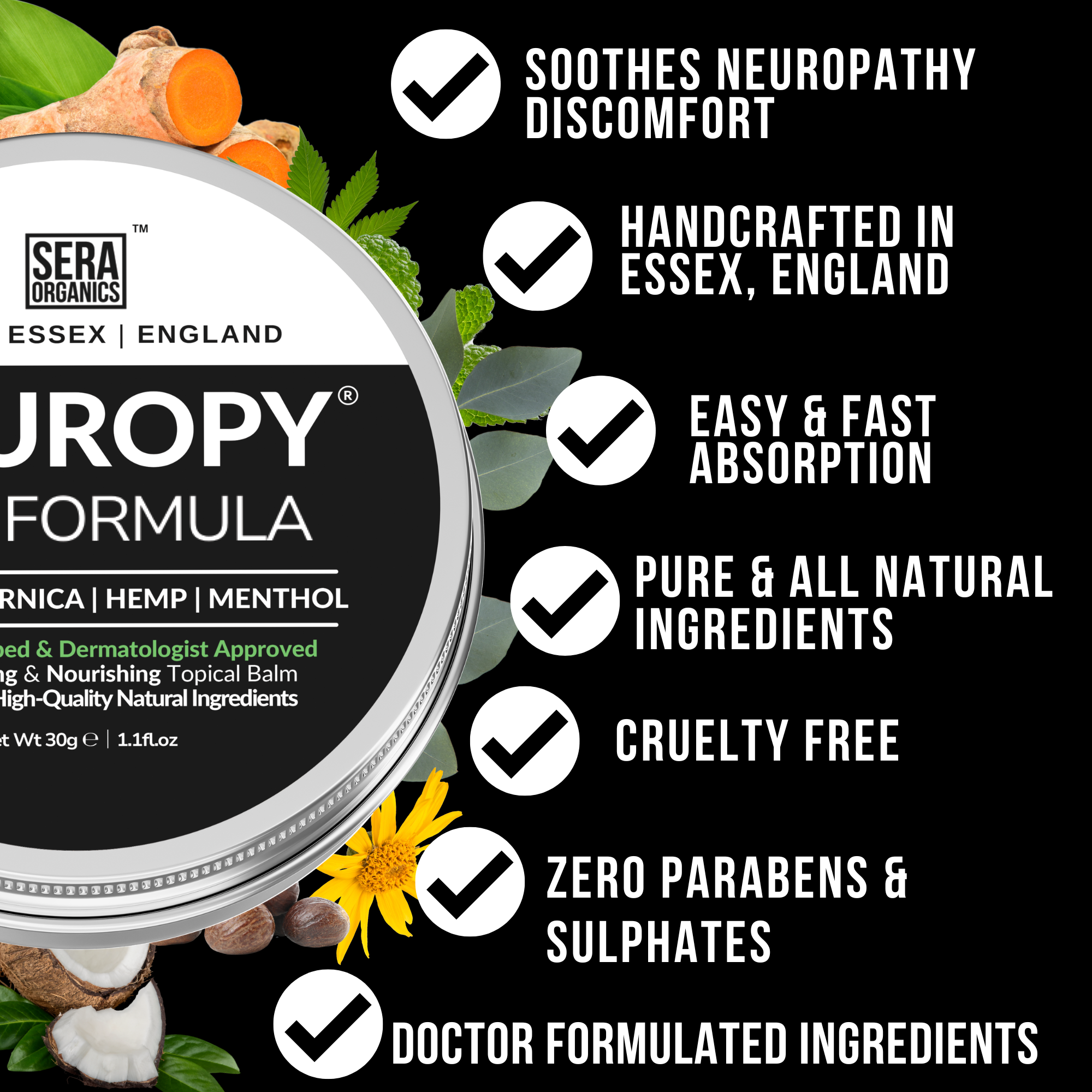Neuropy Max Balm | Maximum Strength Natural Balm for Hands & Feet