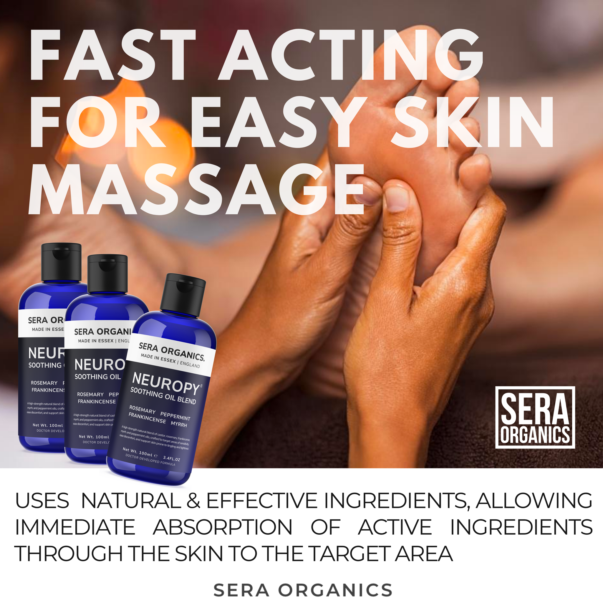 Neuropy Soothing Oil | Warming Natural Massage Oil for Hands & Feet
