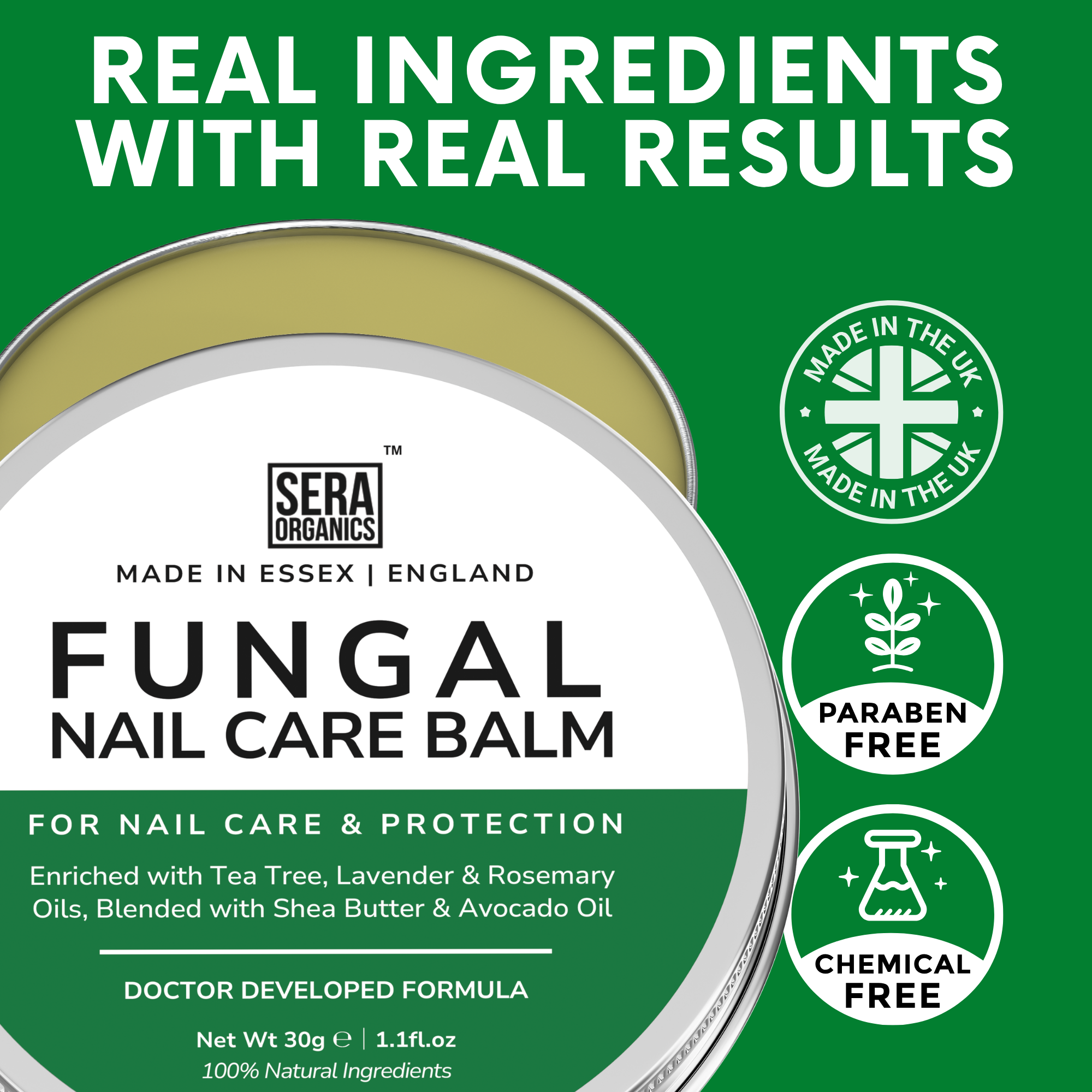 Fungal Nail Care Balm | Natural Tea Tree & Shea Butter Formula