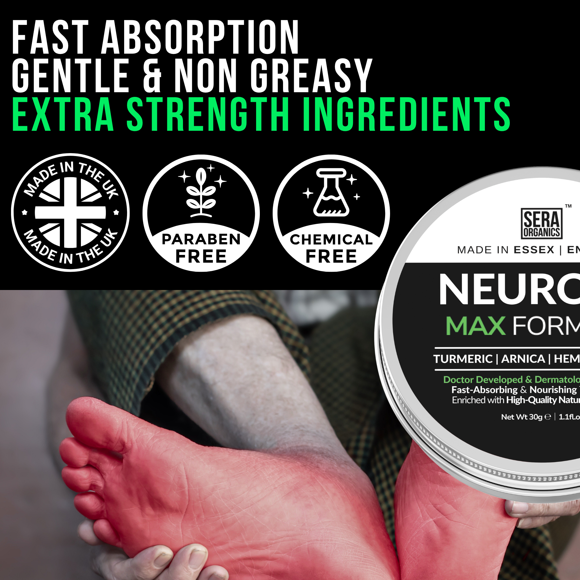 Neuropy Max Balm | Maximum Strength Natural Balm for Hands & Feet