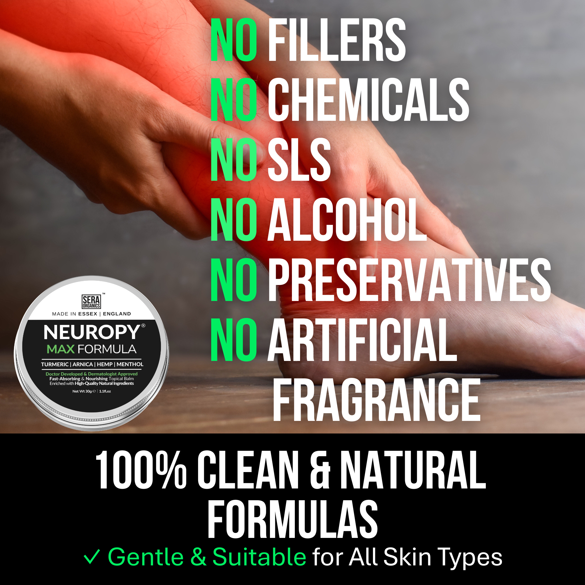 Neuropy Max Balm | Maximum Strength Natural Balm for Hands & Feet