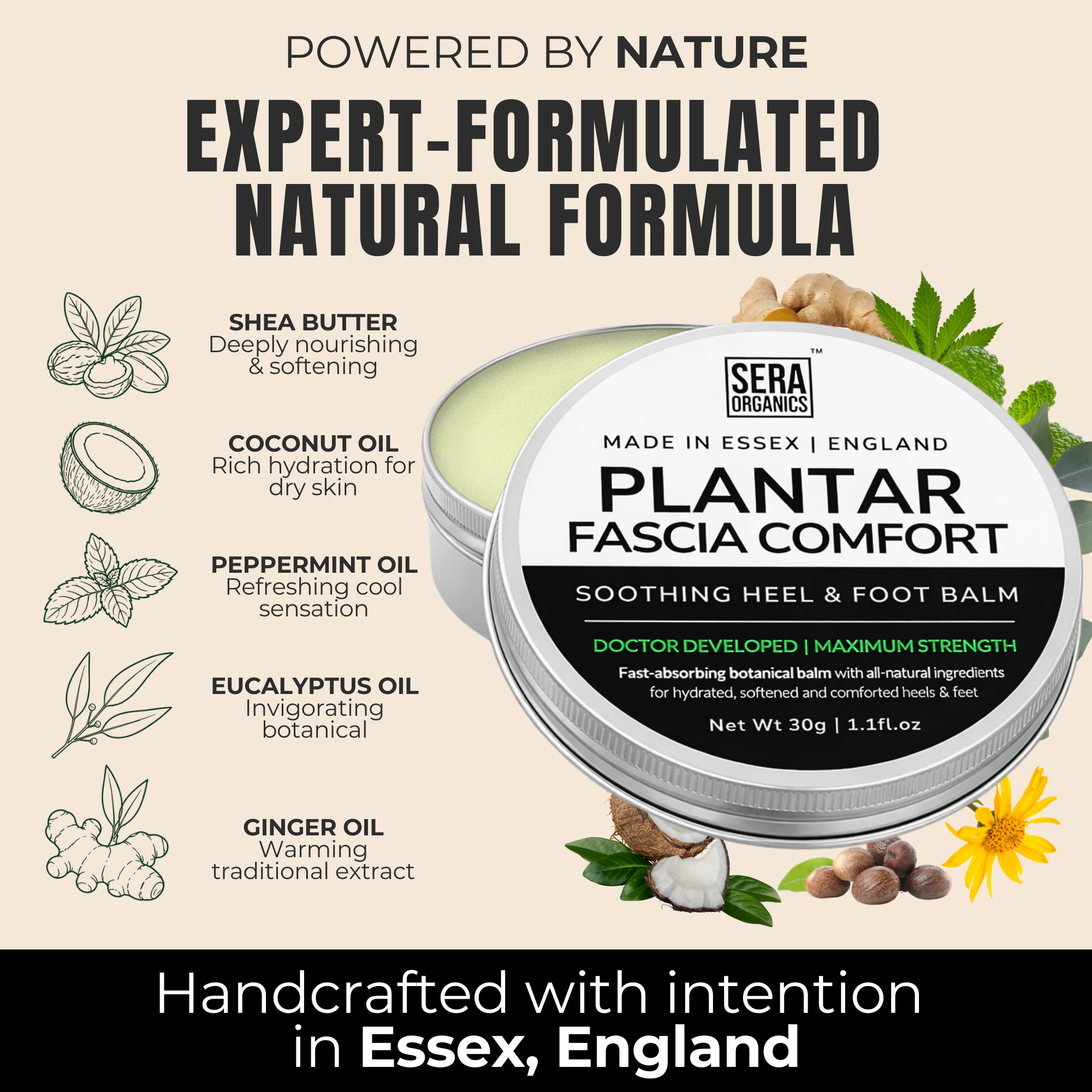 Plantar Fasciitis Soothing Balm | Natural Foot, Heel & Arch Care