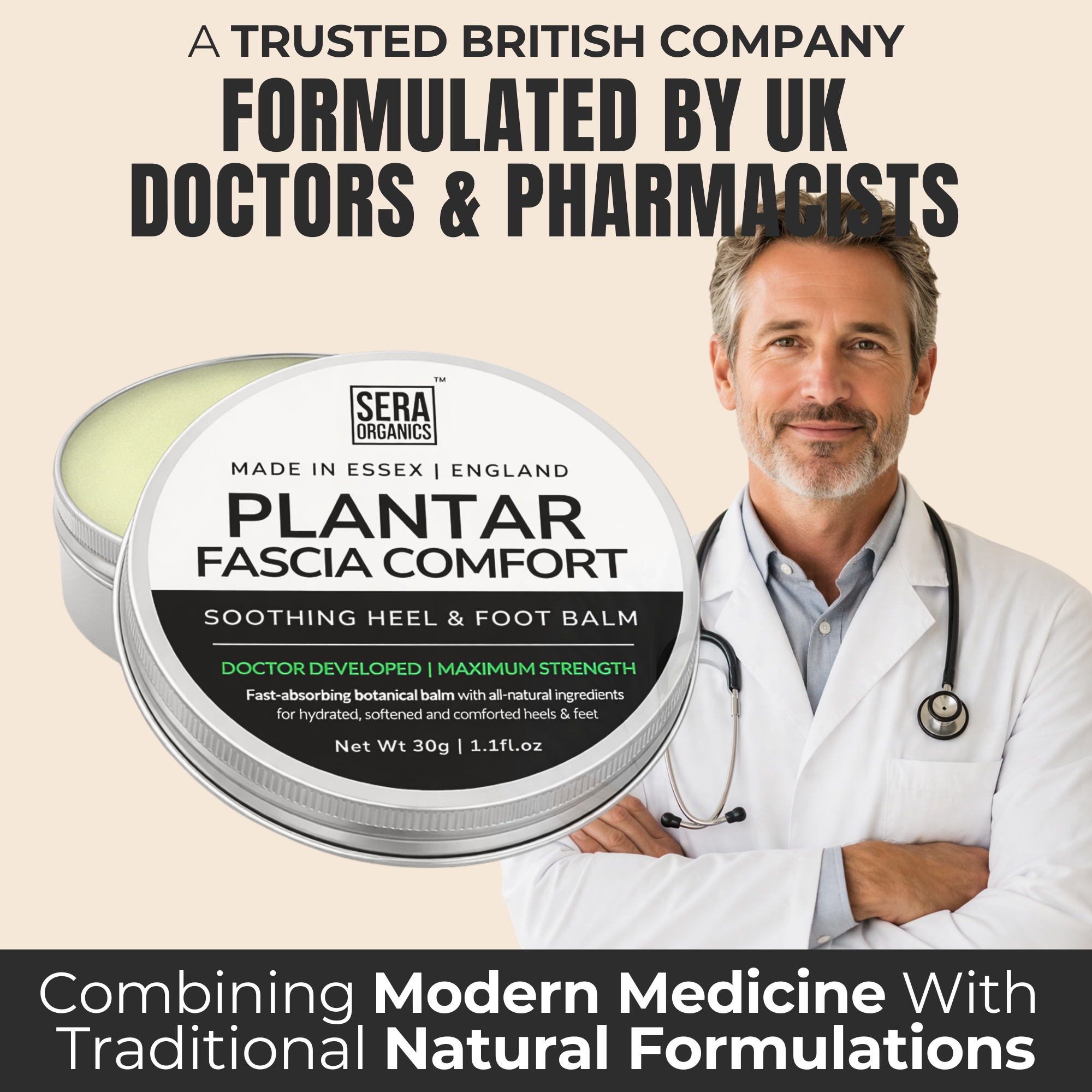 Plantar Fasciitis Soothing Balm | Natural Foot, Heel & Arch Care